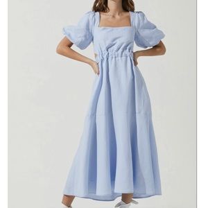 ASTR Linen Blue Dress